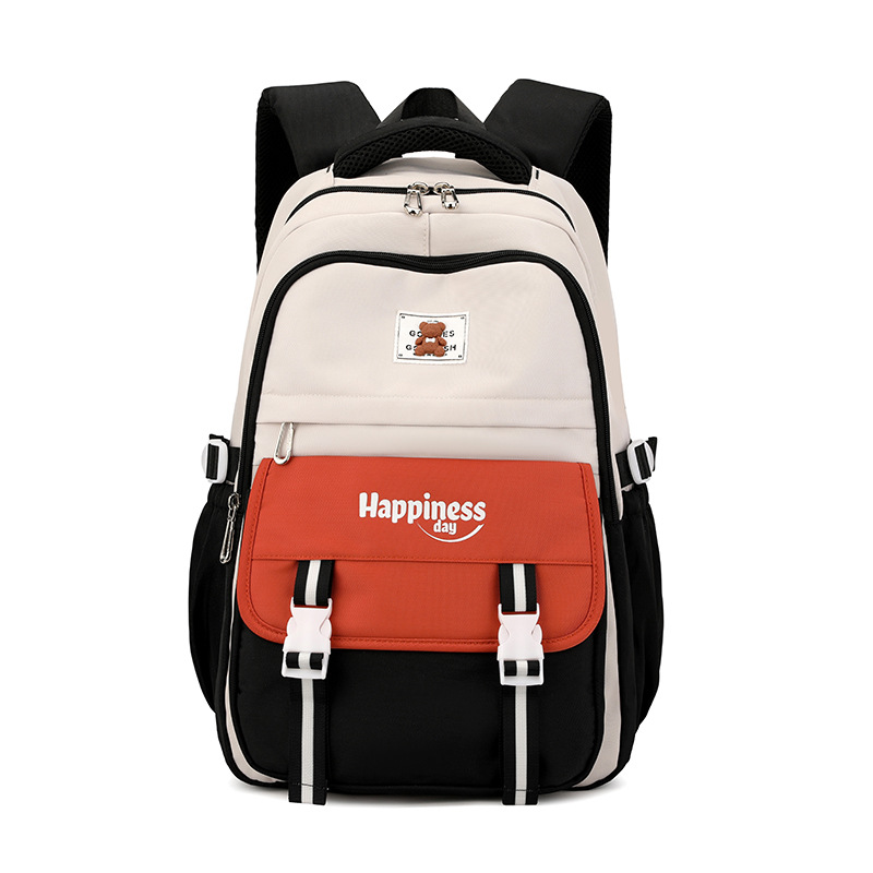 Mochila de pescado natural en la universidad de mujeres de gran capacidad mochila simple de alto valor visual para reducir la carga de los estudiantes de secundaria júnior 7 - 9