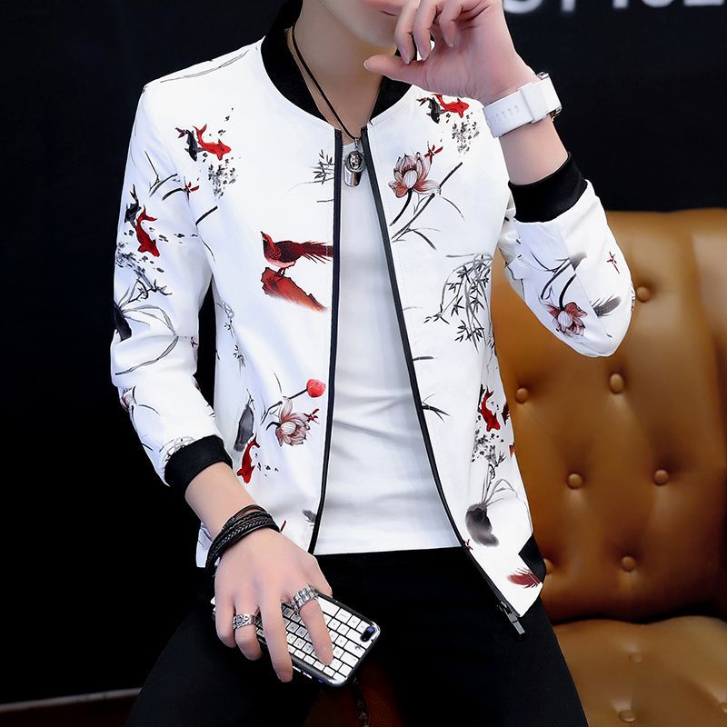 Shanli Dadi [No Pilling No Fading] Jacket Men's Korean Printed Jacket Youth Jacket Spring and Autumn Jacket