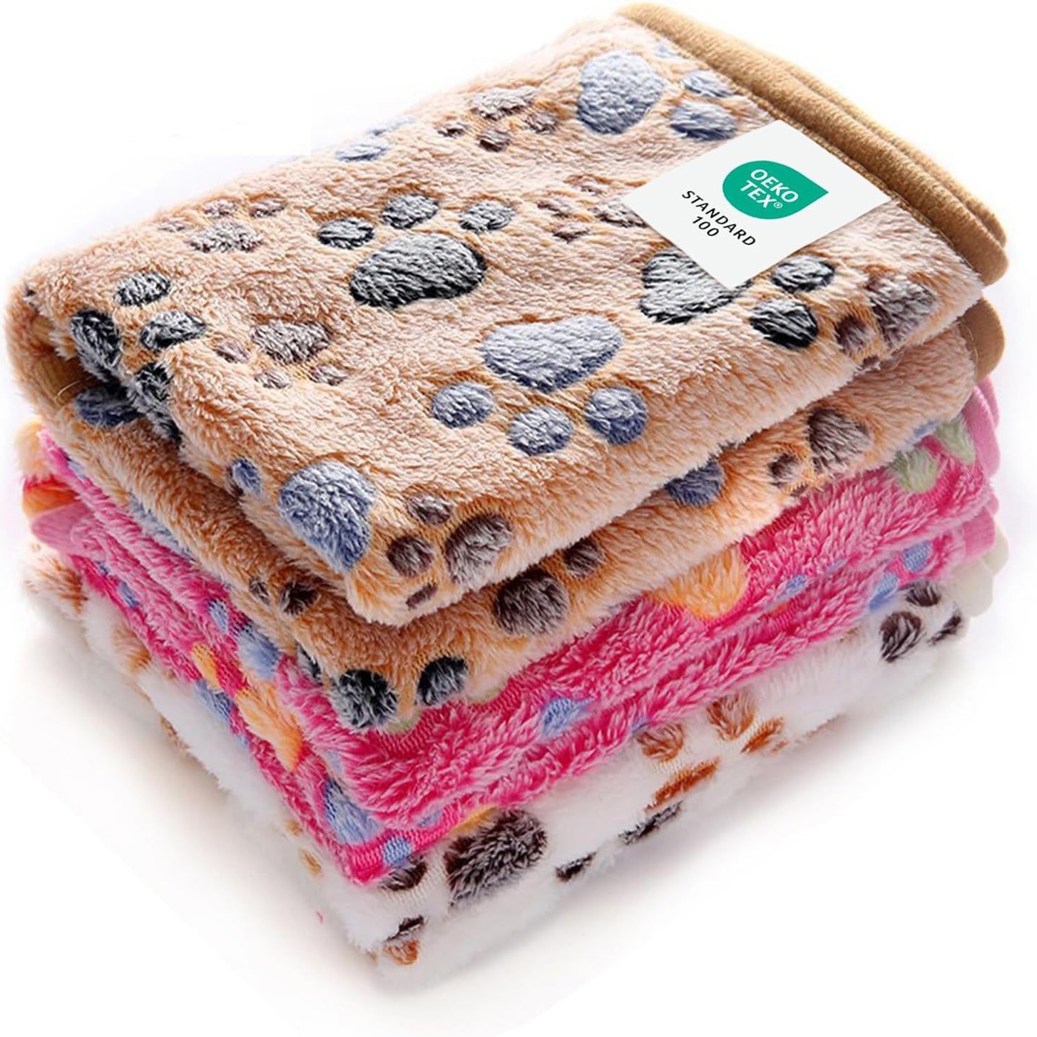 Amazon's Popular Paw-Print Pet Blanket, Exclusively Available for Cross-Border Sales, Is Made of Ultra-Soft Coral Fleece and Flannel for Dogs and Cats