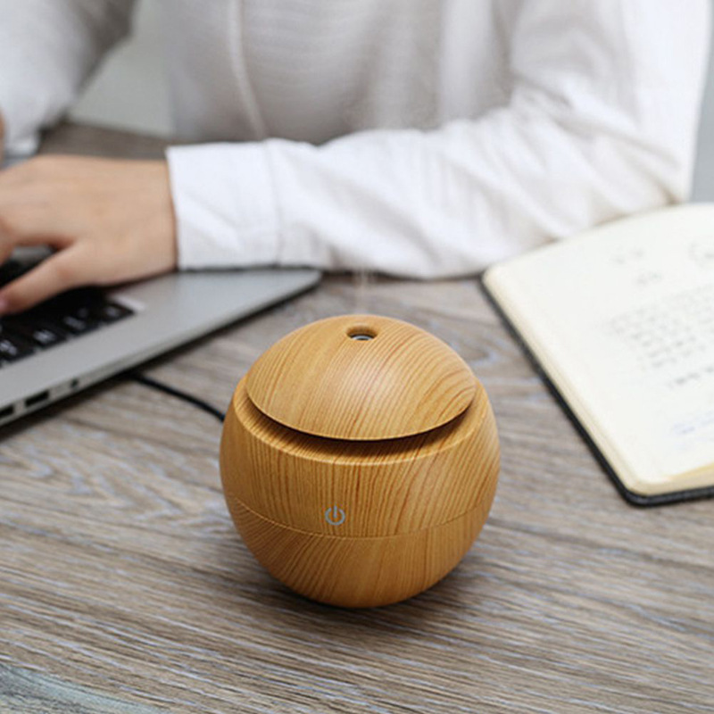 Nuevo humidificador con diseño de madera de hongo y luces de colores para dormitorio, dispositivo de hidratación silencioso, difusor de aroma creativo con diseño de madera de fábrica