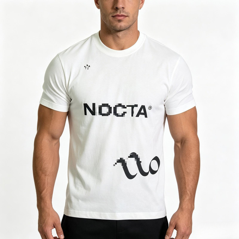 High-Quality Nocta Collaboration Summer Large Letter Print Digital Sports Casual Short-Sleeve T-Shirt for Men 727 High-Quality Nocta Collaboration Summer Large Letter Print Digital Sports Casual Short-Sleeve T-Shirt for Men 727
