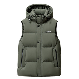 Big Brand Same Thickened Goose Down Jacket Men's Mid-length 2024 New Winter Bright Hooded Jacket
