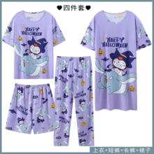 pajamas sleepwear set ˯��Ů�ļ��׿�ͨ���ɶ���˯ȹ����Ҿӷ�