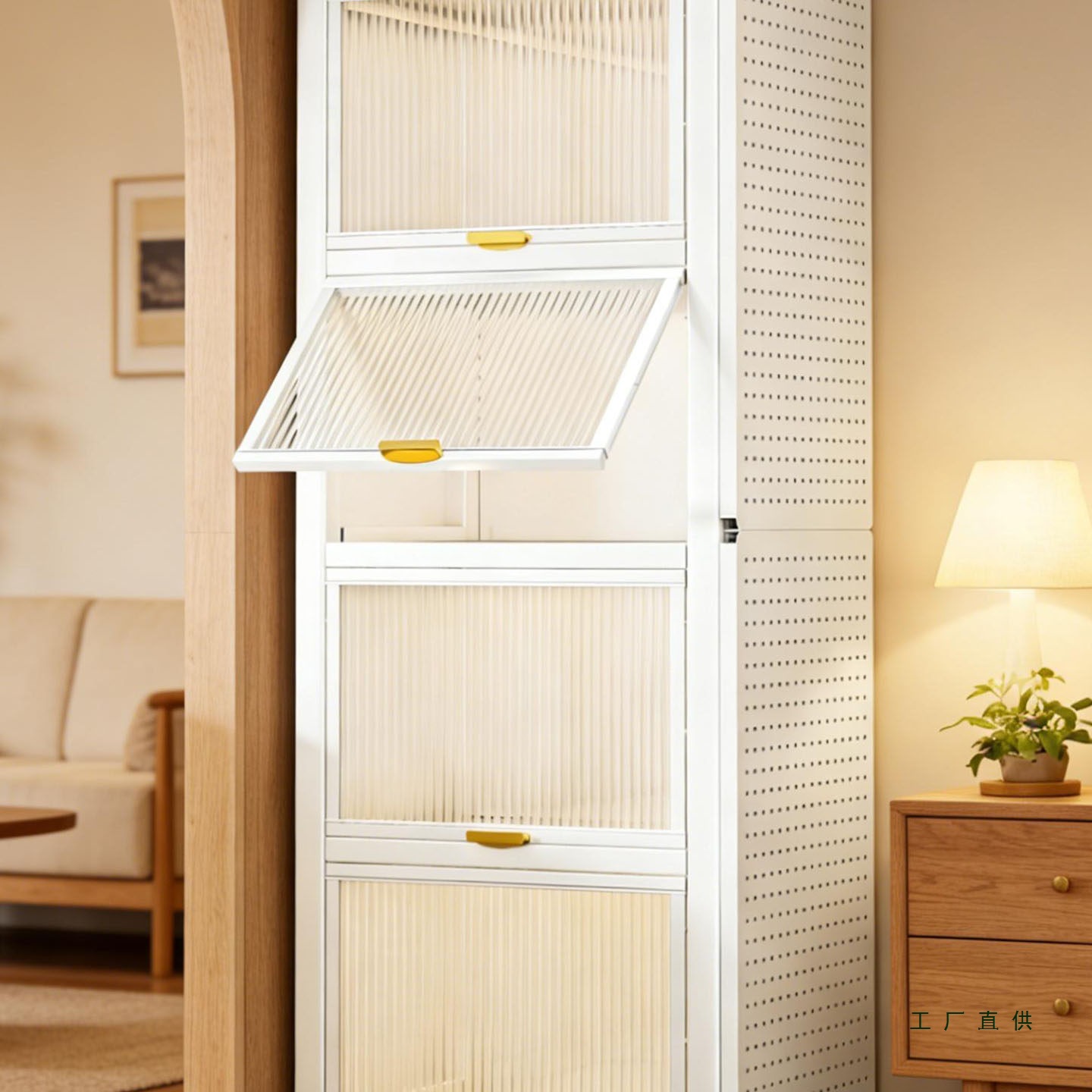 Children's narrow gap bookshelf, multi-layer floor-standing storage rack, wall-mounted dustproof storage cabinet, steel bookcase, living room storage cabinet