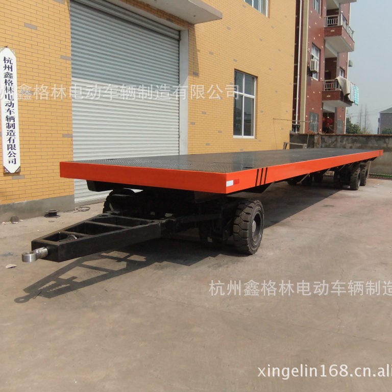 30吨重型拖挂车牵引式平板拖车大吨位全挂车带元宝架拖车物流台车