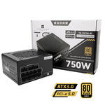 利民TR-TG 750-BL压纹线版金牌全模组台式电脑机箱电源 额定750W