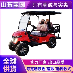 Manufacturer Golf Cart Electric Four-Wheel Sightseeing Car Tourist Attraction Park Tour Off-Road Golf Cart