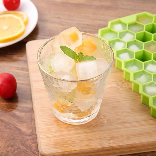 Honeycomb Ice Tray Cross-border Bestselling DIY 37-Cell Ice Pops Mold Silicone Lid Ice Cube Mold Honeycomb Creative Ice Making Box