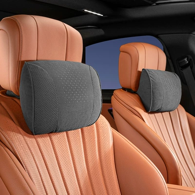 Headrest – Honda and General Car Pillows - s-style-suede-noble-black-headrest-pair