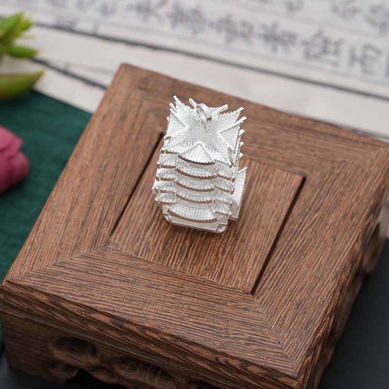 diy中式古风发簪配件合金发簪配件镂空凉亭汉服发饰吊坠厂家批发|undefined