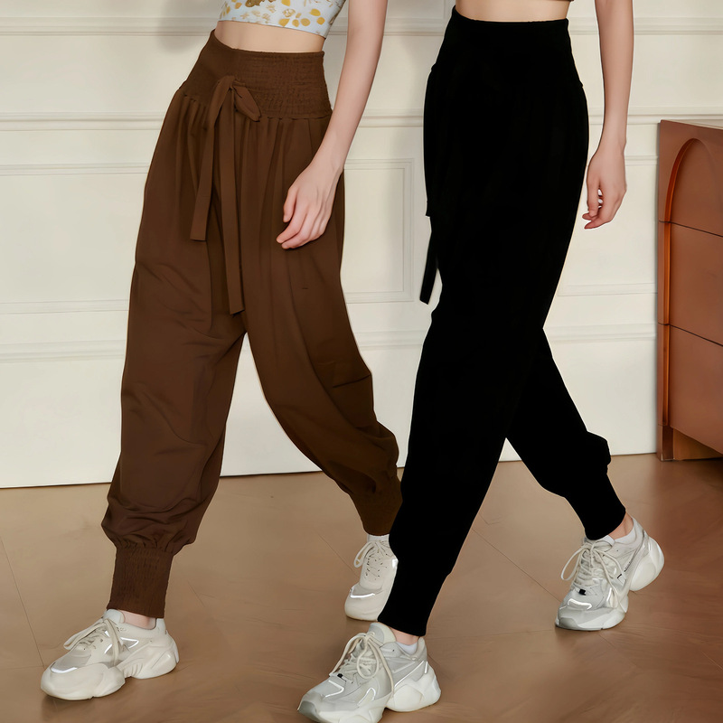 2026 New Style Harem Pants Loose Long Pants Solid Color Sports Yoga Jogger Pants Lantern Loose Pilates Maternity Pants