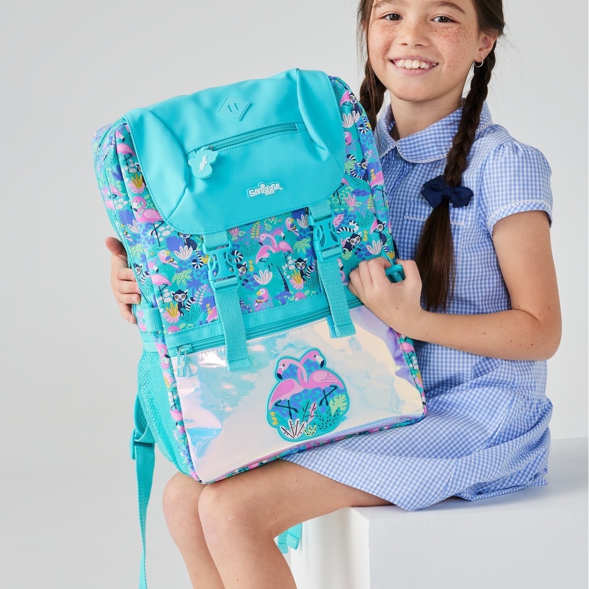 澳洲smiggle书包小学生男女儿童大容量双肩翻盖加大号背包