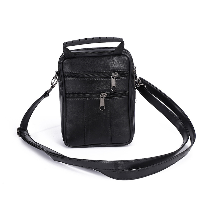 Bolso de hombro simple de piel de oveja, nuevo tipo de bolso de hombro vertical de hombre, bolso de mochila de negocios, bolso de cuero de moda de alto nivel para hombres.