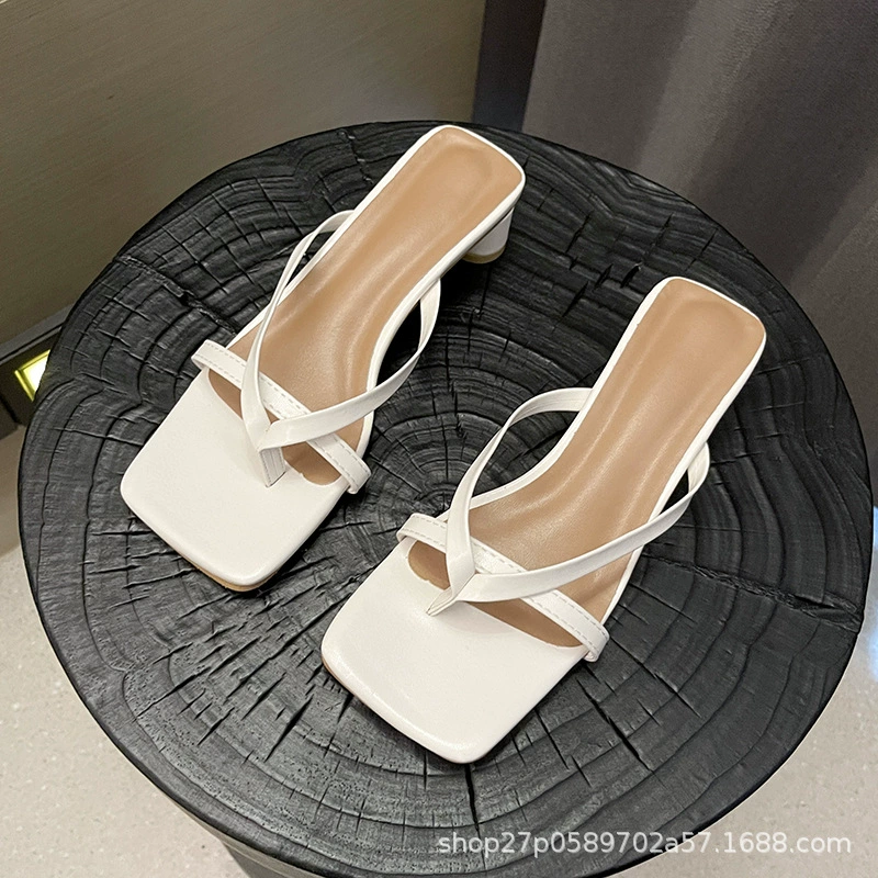 Summer flip flops, slippers, sandals, thin strap, french style