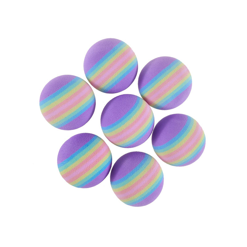 Fábrica al por mayor Eva Ball Arco Iris patio juguete Golf práctica bola espuma bola sólida Bola de esponja