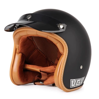 new national standard 3c helmet, customizable, Motosiklet kaskı (dəbilqə) - matte-black-black-brim-m55-56