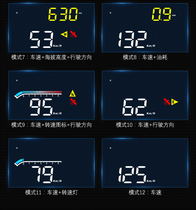 Weiying smart M17 car monitor car obd universal projector Shenzhen HD HUD head-up display