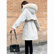 清仓特价白鸭绒派克羽绒服女装2024年冬季中长款收腰显瘦加厚外套