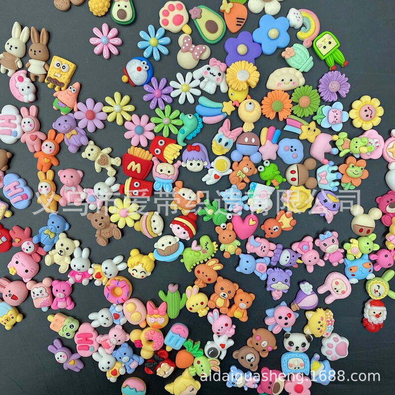 3D Stereo Stickers Handmade DIY Stickers Cute Cartoon Waterproof Traceless Pvc Mobile Phone Stickers Hole Shoe Decoration Accessories