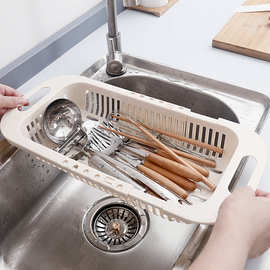创意可伸缩水槽沥水架多功能果蔬碗碟置物架家用厨房洗菜盆沥水篮