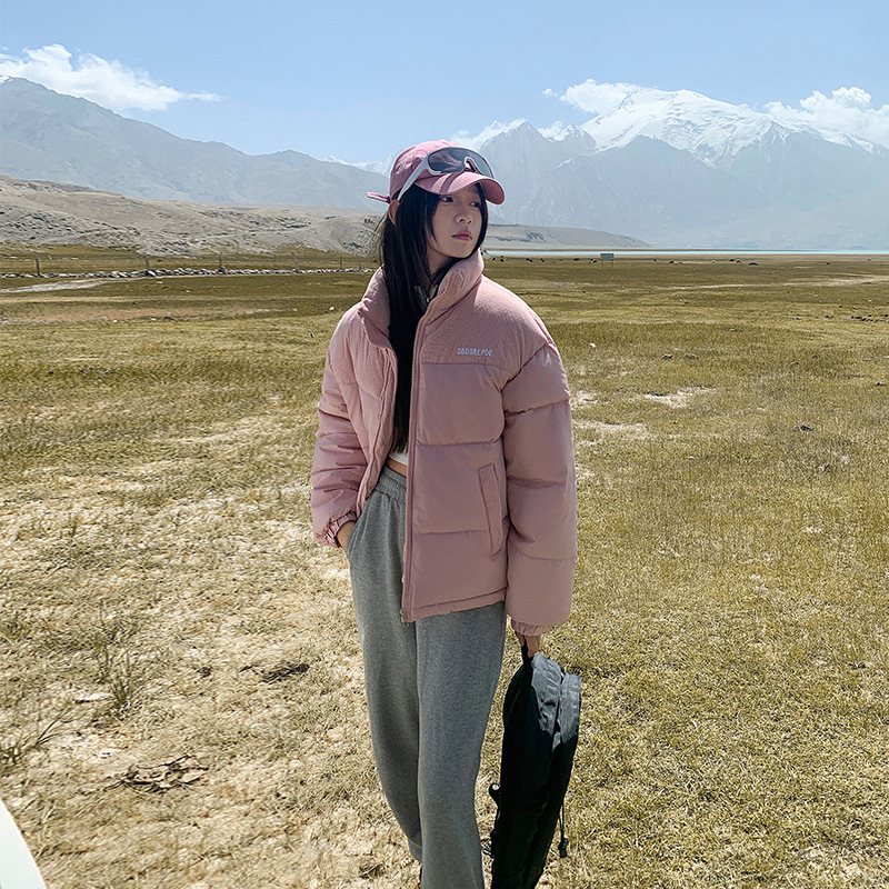 2024 otoño y invierno coreano chaqueta de mujer pan corto ropa de algodón pequeño tamaño grande estilo de puerto ropa relajada pareja ropa image 6