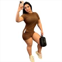 J5198 ŷ���羳Ůװ ��������ӡ��Ůʿ�����Ըа�������ȹ S-4XL
