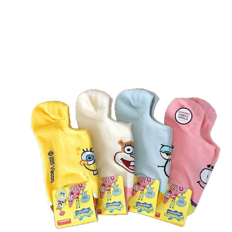 Sponge children's invisible cartoon non-slip comfortable breathable thin socks, autumn
