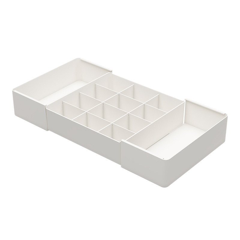 Caja de almacenamiento de calcetines, caja de separación, caja de acabado retráctil de tres en uno, bra, ropa interior, caja de almacenamiento, armario doméstico, artefacto mágico image 6