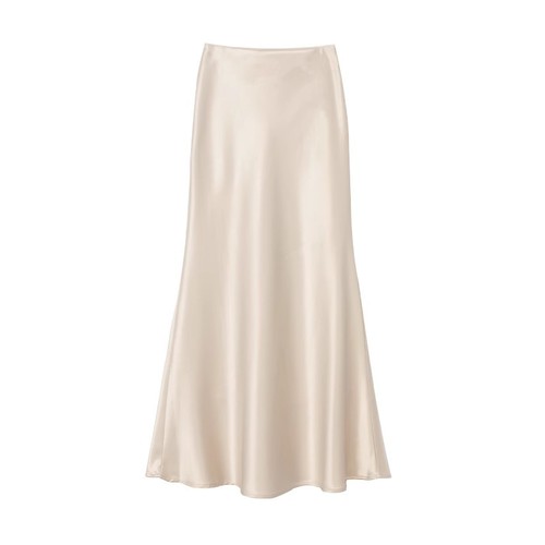 Women's High-Waisted Slimming & Elegant Acid Satin Bandage Mermaid Fish Tail Long Dress for Spring & Summer 2025 with Sheer Effect