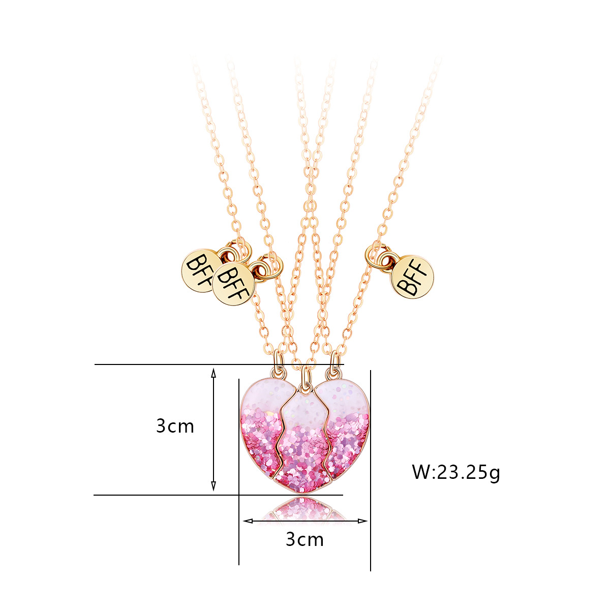 Cute Sweet Heart Shape Alloy Enamel Plating Kid'S Pendant Necklace display picture 1