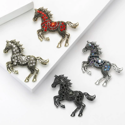 Horse Rhinestone Brooch Versatile | Yaxa sancaqları