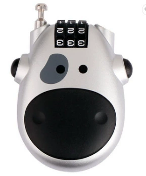 Anti-Theft Cow Lock, Helmet Lock, Password Lock, Suitcase Lock, Anti-Theft Lock, Bicycle Lock, Electric Vehicle Cow Helmet Lock (Helmet lock) - small-silver-bull-lock