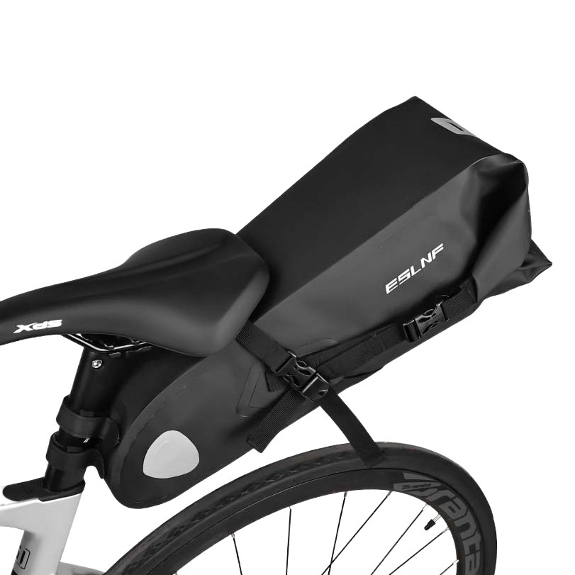 Eslnf Bicycle Tail Bag, Road Bike Large-Capacity Waterproof Bag, Outdoor Mountain Bike Riding Bag
