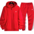 Red zipper suit white