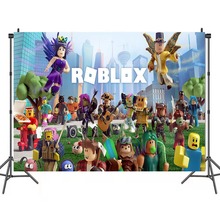 Roblox速賣通eBay亞馬遜背景布兒童跨境派對5X3外貿乙烯基材質