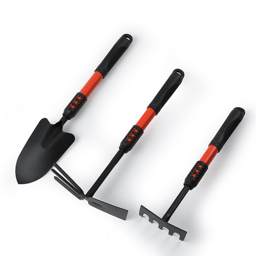 Garden agricultural tools five-tooth rake gardening shovel four-piece flower shovel dual-purpose hoe gardening tool set