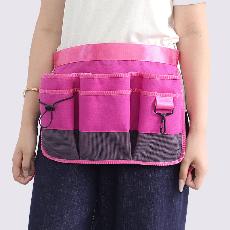 Amazon delantal de tela de Oxford, cintura corta de tela de malla transpirable, bolsas de herramientas populares europeas y americanas, delantal