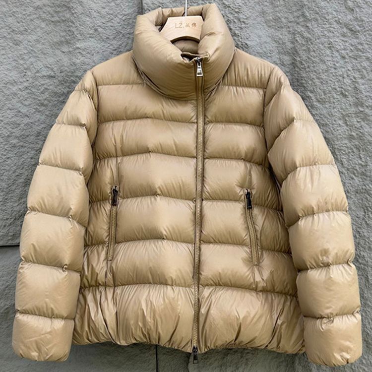 High-end 90 white duck down small stand collar thickened Korean style loose glossy short down jacket women's autumn and winter coat fashion High-end 90 white duck down small stand collar thickened Korean style loose glossy short down jacket women's autumn and winter coat fashion