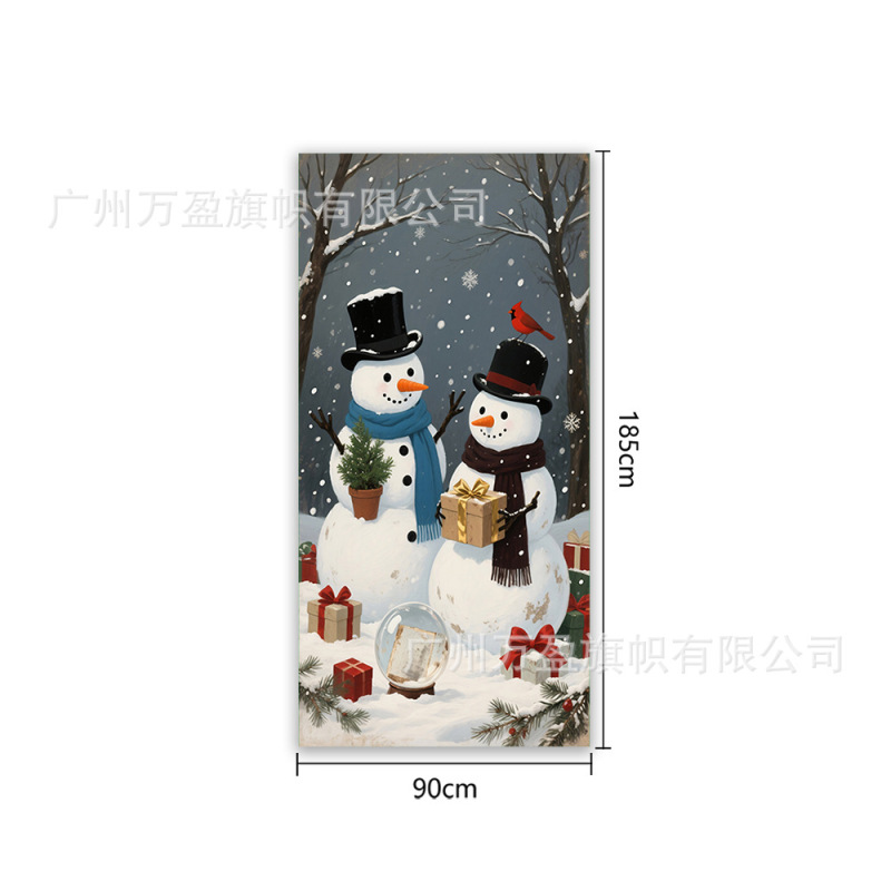 Amazon クロスボーダー新製品クリスマスドアカーテンフラグ屋外写真撮影クリスマスパーティーエルフお祝い装飾|undefined