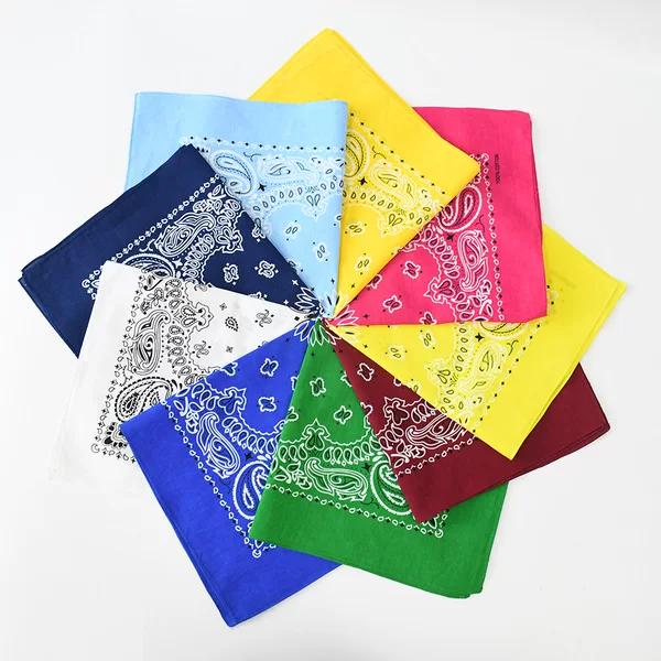 Factory Direct supply cotton 30g double cashew flower hip hop square scarf outdoor sports dress up riding mask headscarf wholesale