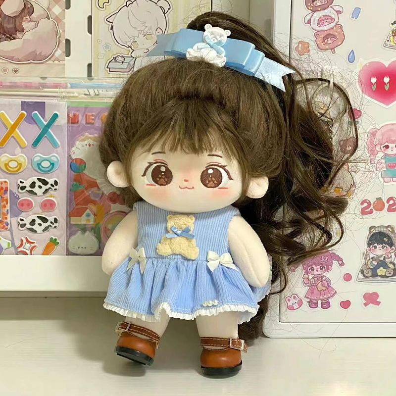 Miaomiao muñeca de algodón 20cm muñeca de peluche muñeca femenina de vestir-up muñeca desnuda no atributo humanoide muñeca regalo de cumpleaños