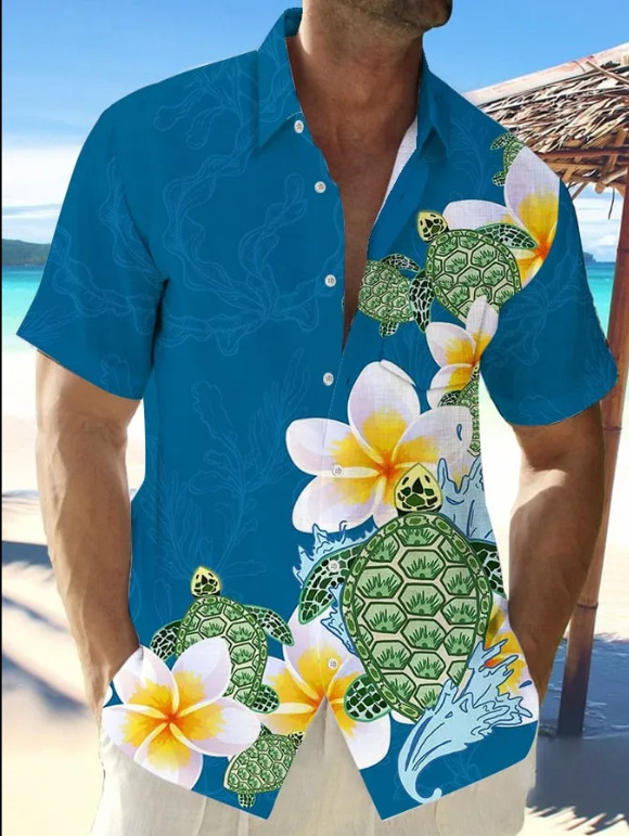 Camisa de cuello cubano impresa en 3D, tienda de fabricantes de hombres, estación independiente de verano de moda, patrón de venta caliente, ropa de hombre de playa hawaiana