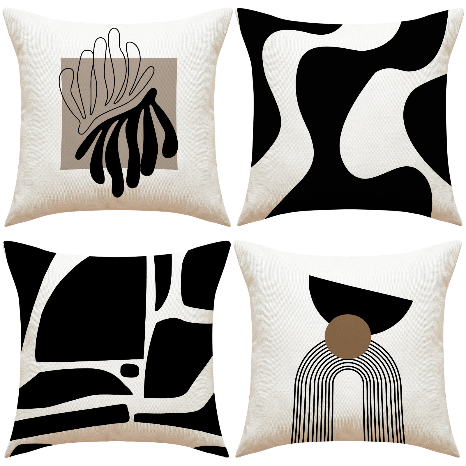 Amazon explosión almohada de impresión geométrica en blanco y negro almohada de decoración interior sofá cojín de cama almohada de cabeza image 1