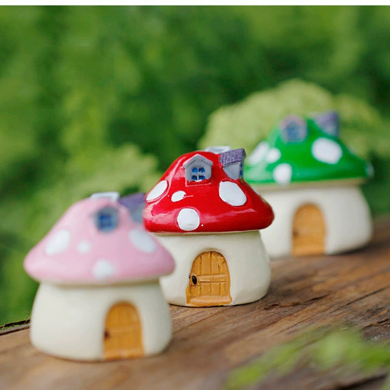 Мох микро пейзаж экологическое украшение бутылки дом форма гриба маленький дом DIY грибные украшения