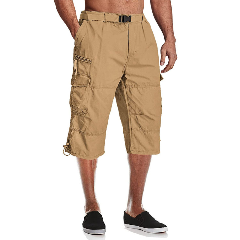 Exclusivo para pantalones para hombres europeos y americanos, ropa de trabajo para hombres transfronterizos, pantalones recortados para hombres, pantalones cortos, pantalones cortos, pantalones rectos sueltos para hombres