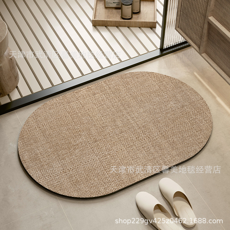 珪藻土フロアマット、シンプルなスタイル、耐摩耗性、お手入れ簡単、家庭用トイレと浴室のフロアマット、吸水性、滑り止め、メーカーから直接供給|undefined