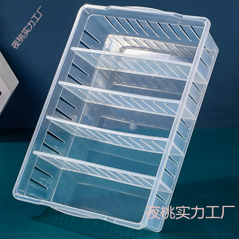 Прозрачная настольная коробка для хранения пластиковая прямоугольная коробка для хранения ящика для обработки ящика Многофункциональная коробка для хранения