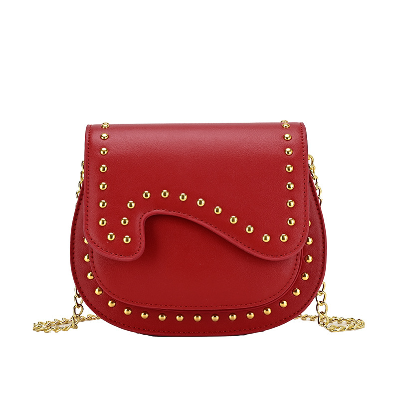 Bolso de diseño de nicho para mujeres 2026 comercio exterior nuevo bolso de cadena multicapa, tela de alta calidad, silla de remaches