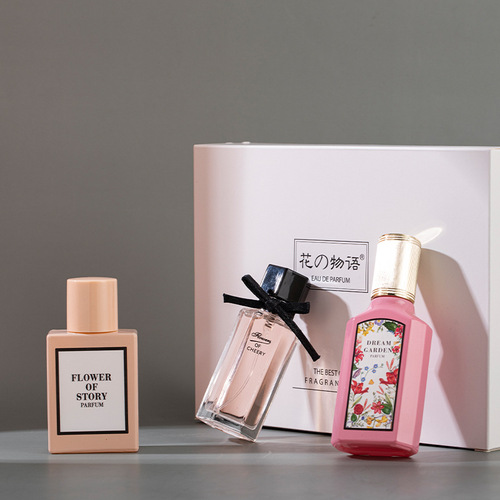 Flower Story Flower Blooming Women's Perfume Set Internet Celebrity Long-lasting Light Fragrance Gift Box Perfume Wholesale from Vietnam