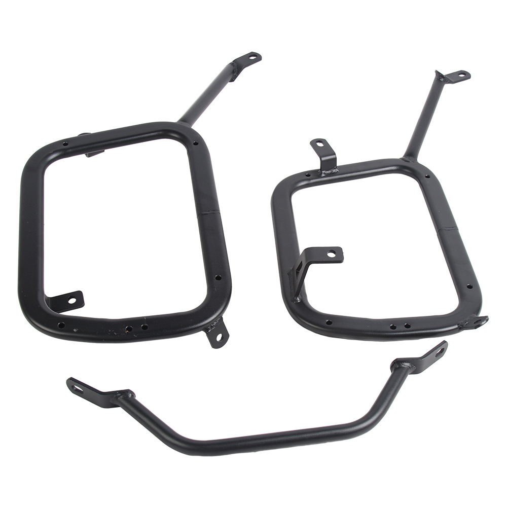 Adecuado para Benali 502 marco lateral jinpeng TRK caja lateral de la motocicleta soporte de acero al carbono caja lateral derecha ocultando soporte de tubo de escape
